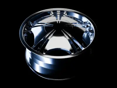 Awesome Rim and Tire 10 Low-poly 3D model