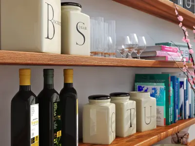 Kitchen decorative set 3D model