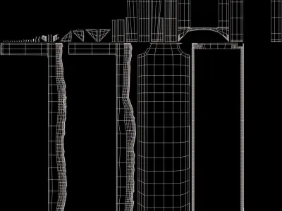 aluminum wood furniture 3D model