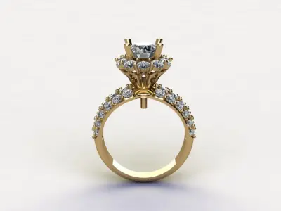 Women ring popular in Asia with 3dm cad file R103 3D model