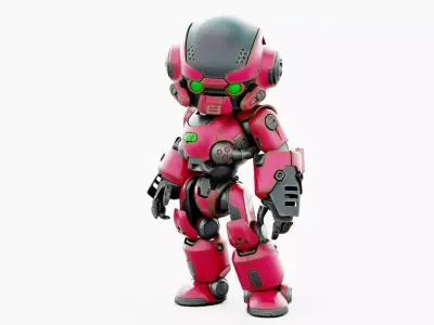 ROBO ZERO-M3 Rigged for Unreal Engine - Unity - MIXAMO 3D model