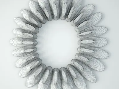 Old Wood Shoe Form Mirror 3D model