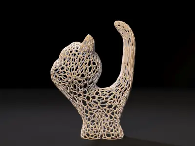 Figurine kitten 3D print model
