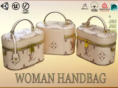 Woman Handbag Louis Vuitton Low-poly 3D model