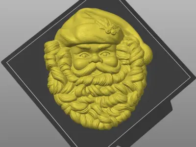 santa clause door hanger decoration 3D print model