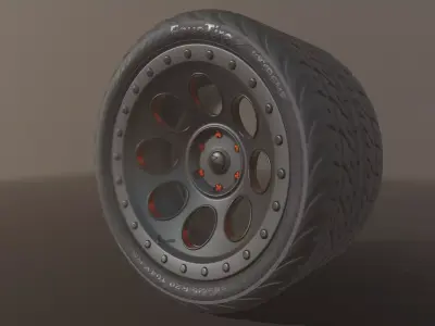Wheel for sport cars Free low-poly 3D model
