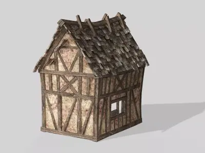 Thatch Hut House 02 For Games and Films 3D Model Low-poly 3D model