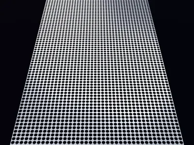 Perforated panel with 54 percent opening 25O54 3D model