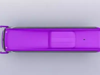 Luxury Coach Bus Low-poly 3D model