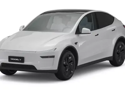 2025 Tesla New Model Y With Interior Include Two Style Rims 3D model