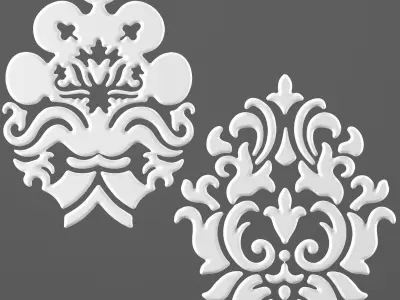 OrnamentVol01 three ornate designs Free 3D model