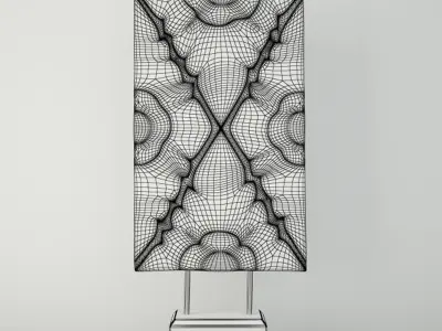 Bali Hand Carved Wood Sculpture Relief Panel 3D model