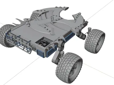 Grinder Bot Low-poly 3D model