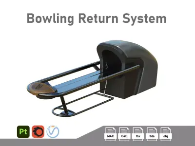 Bowling Return System Low-poly 3D model