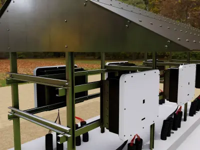 Central Inverter Connection - For 6 Inverters 3D model