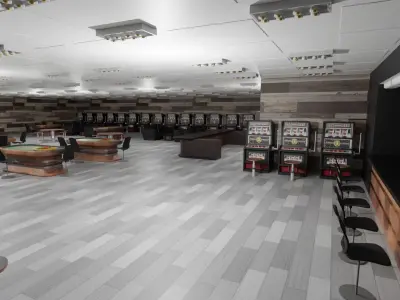 Casino Interior Low-poly 3D model