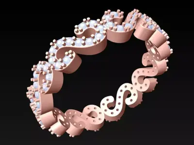 Diamond Ring - Womens Rings - N417357 3D print model