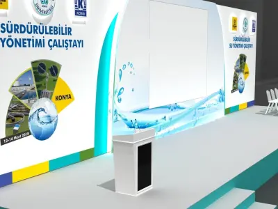 Launch Stage Decoration 094 3D model