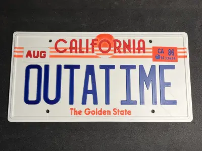 Back to the Future DeLorien Licence Plate Wall Plaque 3D print model