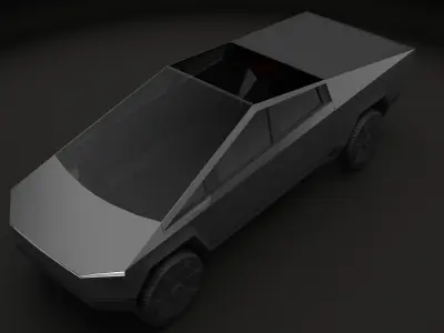 Tesla Cybertruck  Low-poly 3D model