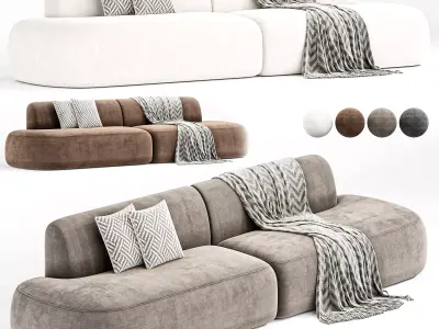 Opal Outdoor 2 Piece Original Sectional Sofa By Highfashionhome 3D model