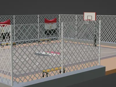 Basketball Stadium - Egypt Low-poly 3D model