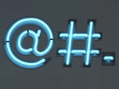 Neon Alphabet  3D model