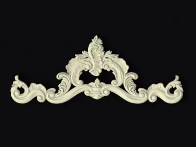 Central decor ornament for furniture 3D model 1048