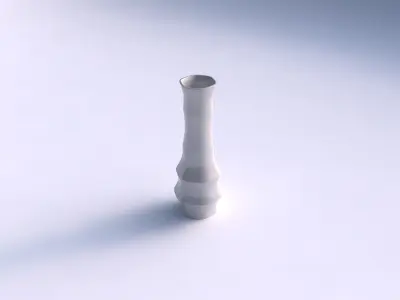 Vase larger opening hexagon with horizontal sections 3D print model