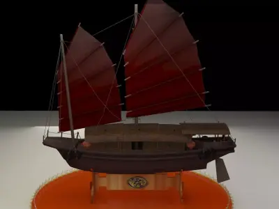 Chinese junk boat 3D model