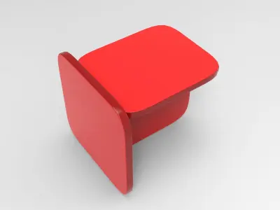 Squ Side Table Low-poly 3D model