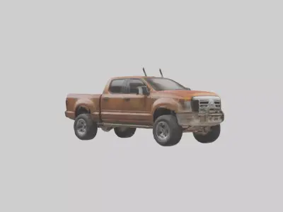 Dieselpowered Pickup Truck model Low-poly 3D model