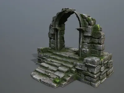 Ruin Gate Low-poly 3D model