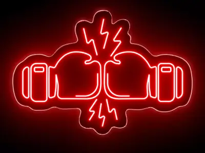 Fighting Club Neon Sign 3D model