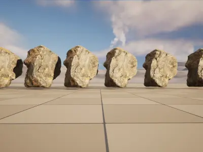 Basalt Rock - 8K Textures - 6 Mesh Resolutions  Low-poly 3D model