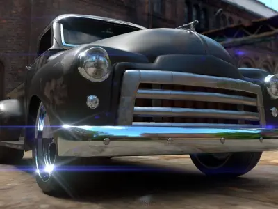 Rat Rod Truck Low-poly 3D model