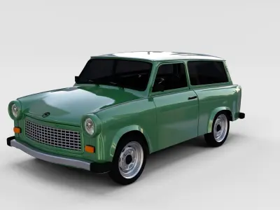 Trabant 601 estate rev 3D model