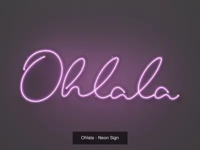 Lettering Pack 2 - Neon Signs 3D Model Collection