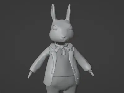 Rabbit 3d Model Low-poly 3D model purchase