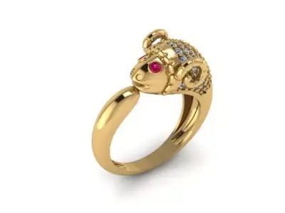 goat rings 3D print model