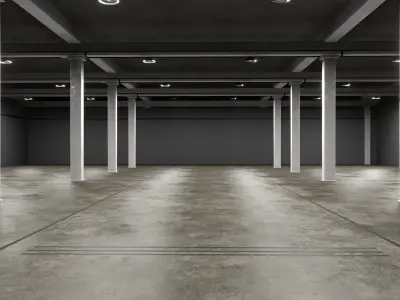 3D Underground Parking interior 3D model