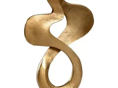 Abstract Gold Infinity Sculpture Free 3D model