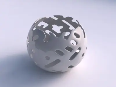 Bowl spheric with smooth cuts 3D print model