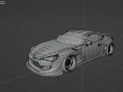 Subaru BRZ and Toyota GT86 Drift JDM Game Ready 3D print model