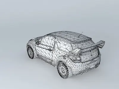 Citroen DS3 Rally Car Free 3D model