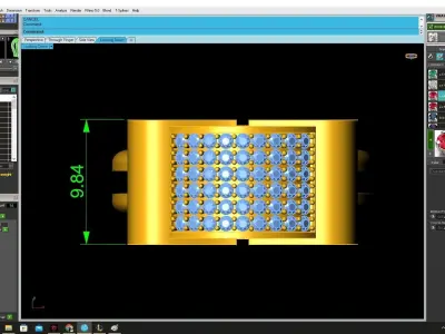 Luxury Square Pave Open Band Ring 3D Model 4360 3D print model