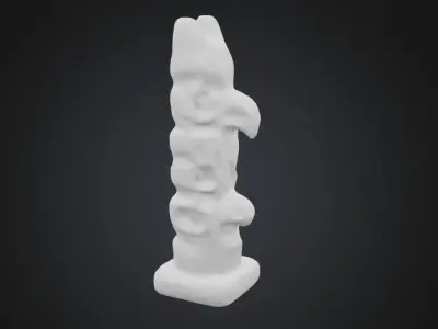 Northwest Coast Totem - Photorealistic Low-poly 3D Model Low-poly 3D model