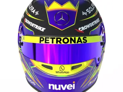 F1 Lewis Hamilton Helmet 2024 3D model