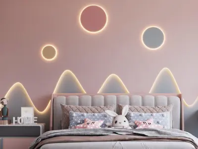 Room Girls Modern 3D model