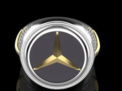 Benz ring Silver Gold  Print 3D print model